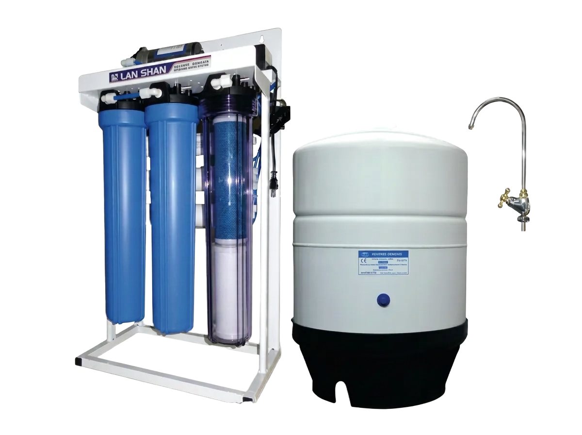 Premium water purifier with cascading droplets